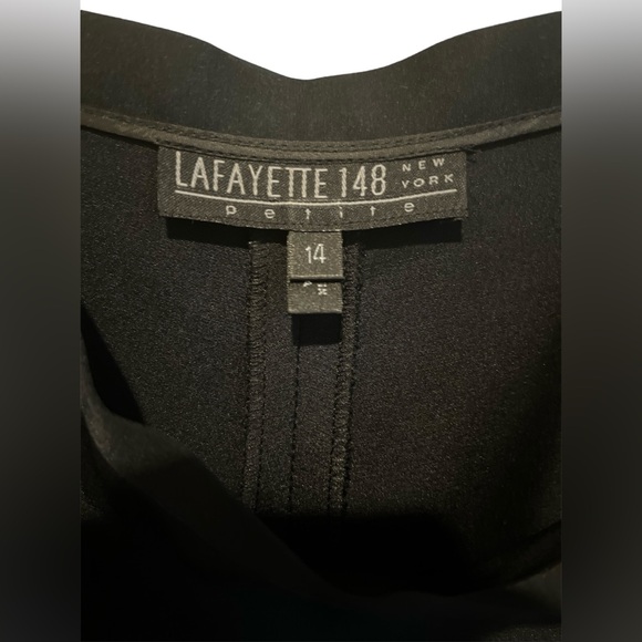 Lafayette 148 New York Womens Silk Hook & Eye Straight Leg Formal Pants Size 14 - Picture 3 of 6